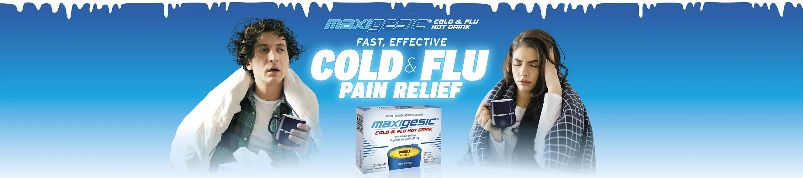 Maxigesic Cold And Flu Hot Drink Fight The Ills And Chills Pain Relief